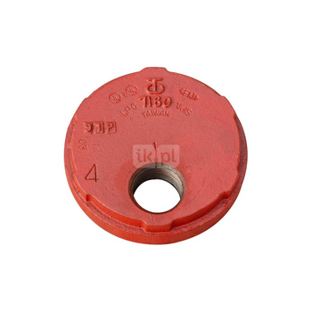 Zaślepka z przepustem GW czerwona Groove - 60.3 Rp1"